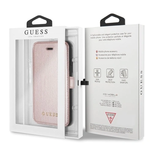Kup Etui Guess GUFLBKI8IGLRG Apple iPhone SE 2022/SE 2020/8/7 rose gold/różowo-złoty book Iridescent - GUE010RS - {ean13} - Sklep Home Screen