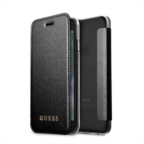 Kup Case Guess GUFLBKI8IGLTBK Apple iPhone SE 2022/SE 2020/8/7 schwarz/czarny Buch Iridescent - GUE011BLK - {ean13} - Sklep Home Screen