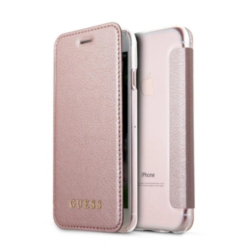 Kup Etui Guess GUFLBKI8IGLTRG Apple iPhone SE 2022/SE 2020/8/7 růžově zlaté/book Iridescent - GUE013RS - {ean13} - Sklep Home Screen