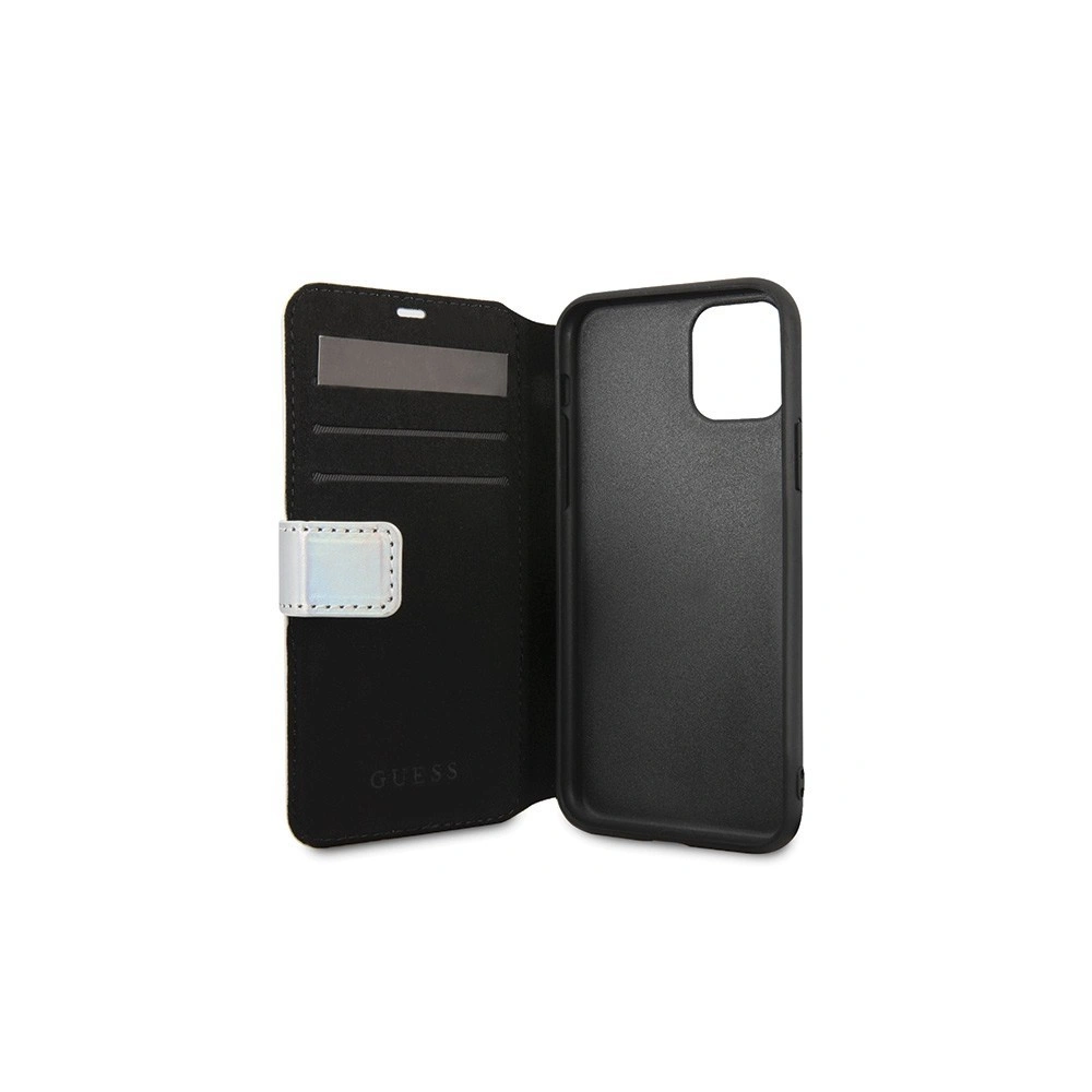 Etui Guess GUFLBKN58BLD Apple iPhone 11 Pro srebrny/silver book Iridescent