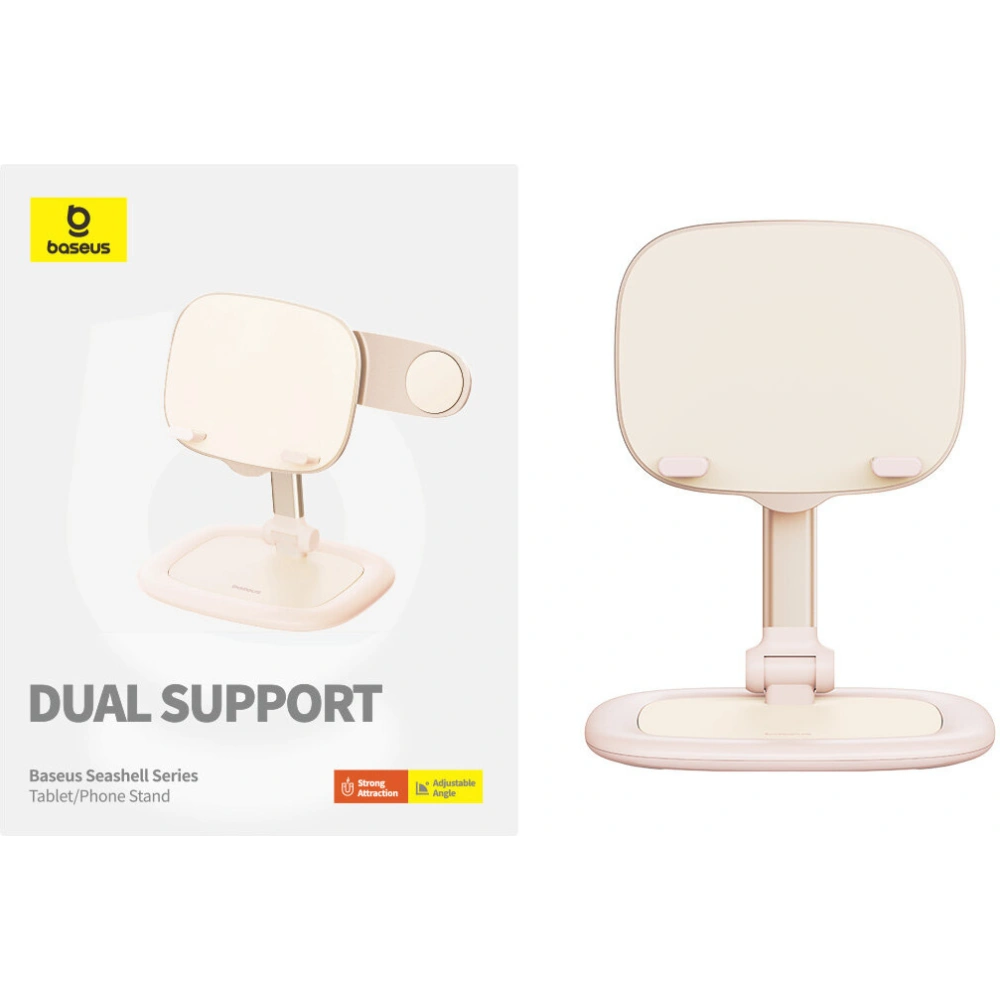 Regulowany stojak na telefon /  tablet Baseus Seashell Series różowy
