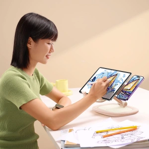 Regulovatelný stojan na telefon / tablet Baseus Seashell Series růžový
