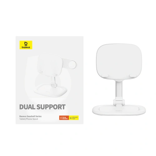 Buy Baseus Seashell Series adjustable phone / tablet stand white - BSU4674 - {ean13} - Home Screen Store Europe