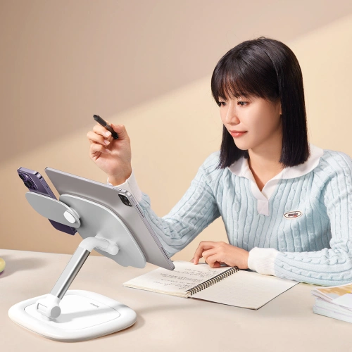 Buy Baseus Seashell Series adjustable phone / tablet stand white - BSU4674 - {ean13} - Home Screen Store Europe