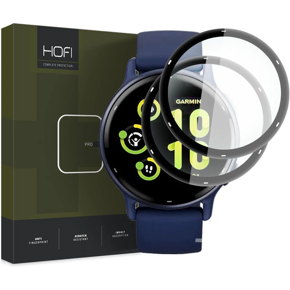 Szkło hybrydowe Hofi Hybrid Pro+ Garmin Vivoactive 5 Black [2 PACK]