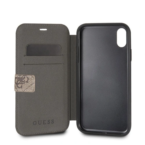 Kup Etui Guess GUFLBKPX4GB Apple iPhone X/XS hnědé knižní 4G - GUE021BR - {ean13} - Sklep Home Screen