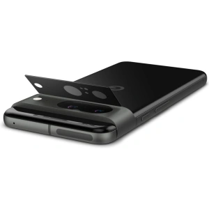 Edzett üveg a Spigen Optik.tr ez Fit Camera Protector Google Pixel 8 Fekete [2 PACK] számára