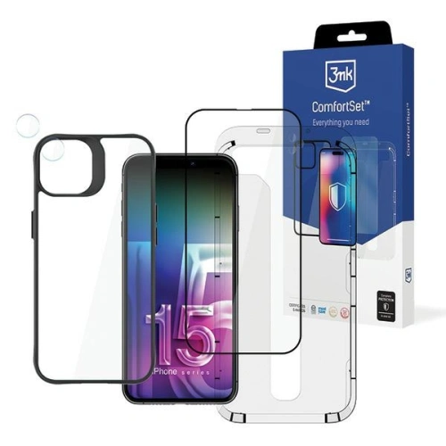 Kup Case-Set + Displayschutz + Kameraglas 3MK Comfort Set 4in1 Apple iPhone 15 - 3MK5325 - {ean13} - Sklep Home Screen