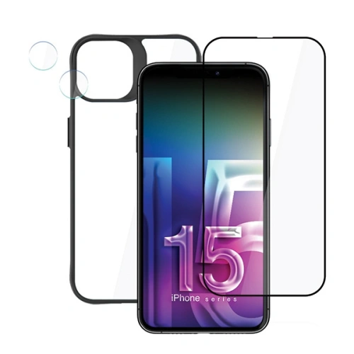 Kup Case-Set + Displayschutz + Kameraglas 3MK Comfort Set 4in1 Apple iPhone 15 - 3MK5325 - {ean13} - Sklep Home Screen