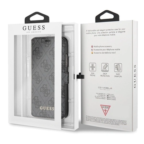 Kup Etui Guess GUFLBKPX4GG Apple iPhone X grey/szary book 4G UPTOWN - GUE022GRY - {ean13} - Sklep Home Screen