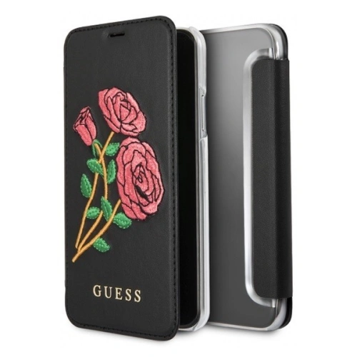 Kup Etui Guess GUFLBKPXEROBK Apple iPhone X black/czarny book Flower Desire - GUE023BLK - {ean13} - Sklep Home Screen