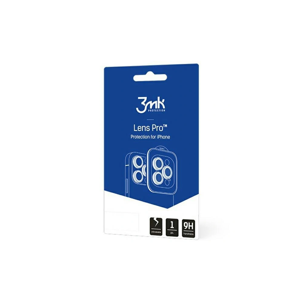 Szkło hybrydowe na obiektyw aparatu 3MK Lens Protection Pro Apple iPhone 15 niebieski/blue