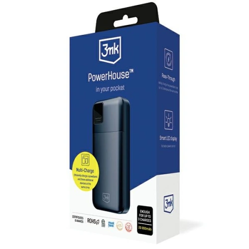Kup Powerbank 3MK PowerHouse 20000mAh Multi Charge, QC, PD, Pass-Through - 3MK5351 - {ean13} - Sklep Home Screen