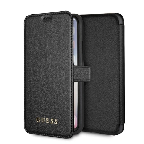 Kup Case Guess GUFLBKPXIGLBK Apple iPhone X/XS schwarz/czarnes Buch Iridescent - GUE026BLK - {ean13} - Sklep Home Screen