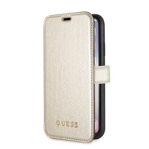 Kup Etui Guess GUFLBKPXIGLGO Apple iPhone X/XS arany/złoty könyv Iridescent - GUE027GLD - {ean13} - Sklep Home Screen