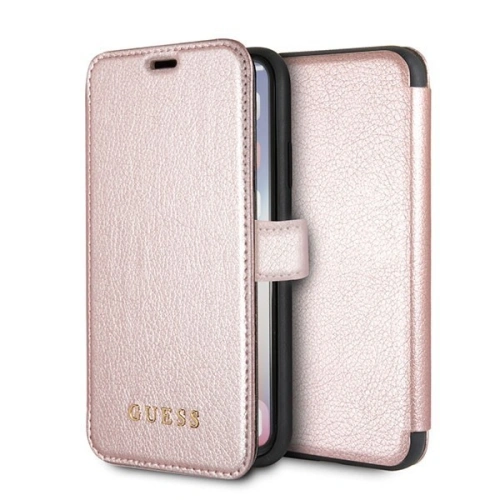 Kup Etui Guess GUFLBKPXIGLRG Apple iPhone X/XS roz auriu/cupru roz carte Iridescent - GUE028RS - {ean13} - Sklep Home Screen