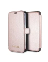 Etui Guess GUFLBKPXIGLRG Apple iPhone X/XS rose gold/różowo-złoty book Iridescent