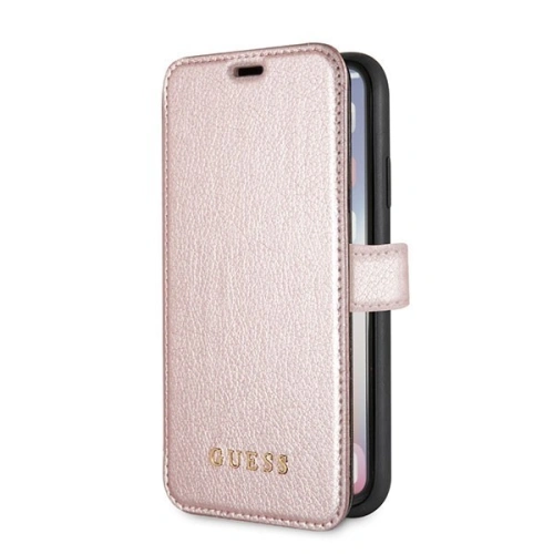 Kup Etui Guess GUFLBKPXIGLRG Apple iPhone X/XS roz auriu/cupru roz carte Iridescent - GUE028RS - {ean13} - Sklep Home Screen