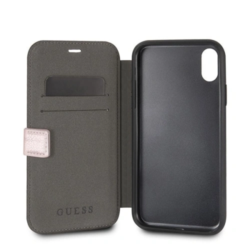 Kup Etui Guess GUFLBKPXIGLRG Apple iPhone X/XS roz auriu/cupru roz carte Iridescent - GUE028RS - {ean13} - Sklep Home Screen