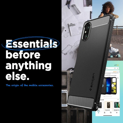 Kup Etui Spigen Rugged Armor Sony Xperia 5 V Matt Fekete - SPN3150 - {ean13} - Sklep Home Screen