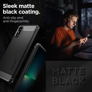 Kup Etui Spigen Rugged Armor Sony Xperia 5 V Matt Fekete - SPN3150 - {ean13} - Sklep Home Screen