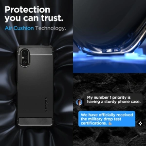 Kup Etui Spigen Rugged Armor Sony Xperia 5 V Matt Fekete - SPN3150 - {ean13} - Sklep Home Screen