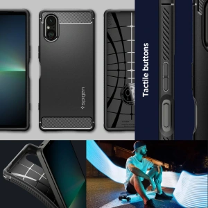 Kup Etui Spigen Rugged Armor Sony Xperia 5 V Matt Fekete - SPN3150 - {ean13} - Sklep Home Screen
