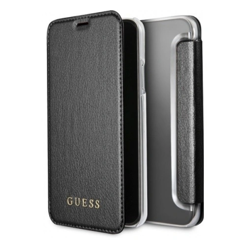 Kup Case Guess GUFLBKPXIGLTBK Apple iPhone X schwarz/czarny Buch Iridescent - GUE029BLK - {ean13} - Sklep Home Screen