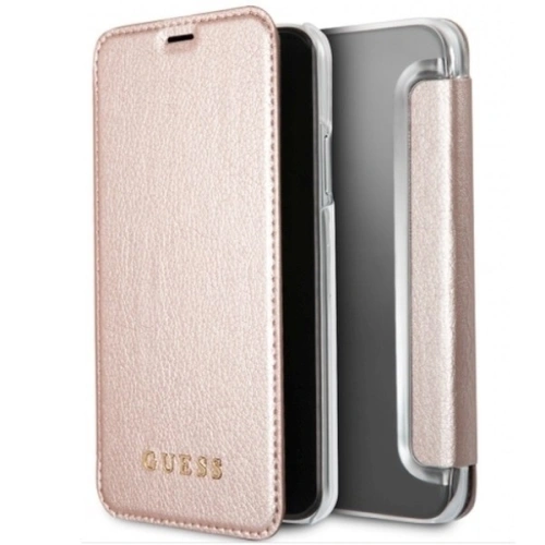 Kup Case Guess GUFLBKPXIGLTRG Apple iPhone X/XS rosa gold/rose gold Buch Iridescent - GUE031RS - {ean13} - Sklep Home Screen