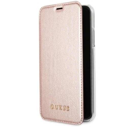 Kup Case Guess GUFLBKPXIGLTRG Apple iPhone X/XS rosa gold/rose gold Buch Iridescent - GUE031RS - {ean13} - Sklep Home Screen