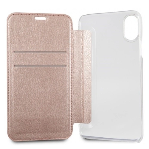 Kup Case Guess GUFLBKPXIGLTRG Apple iPhone X/XS rosa gold/rose gold Buch Iridescent - GUE031RS - {ean13} - Sklep Home Screen