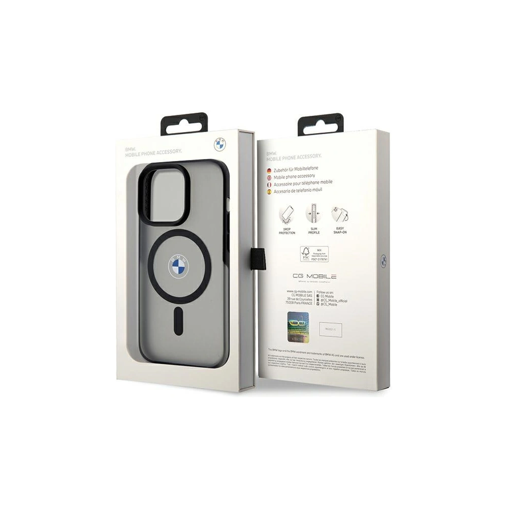 Etui BMW BMHMP15LDSLK Apple iPhone 15 Pro hardcase IML Signature MagSafe czarny/black