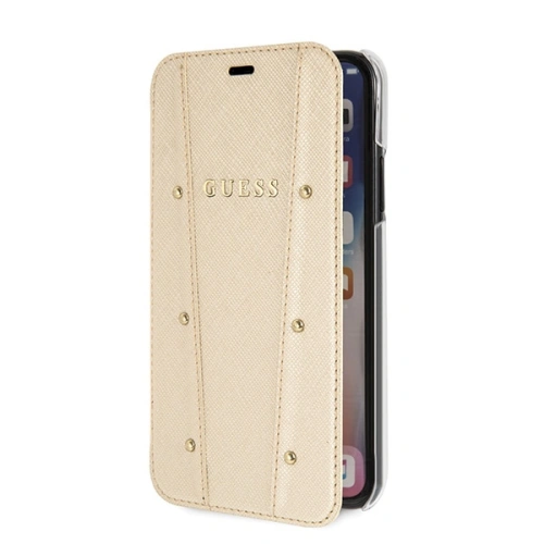 Kup Guess Apple Husă GUFLBKPXKAILGO iPhone X / XS carte Kaia Saffiano auriu / auriu - GUE2980 - {ean13} - Sklep Home Screen