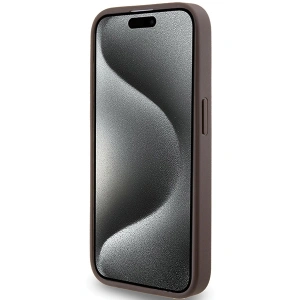 Etui Guess GUHCP15LG4GFBR Apple iPhone 15 Pro hard case 4G Metal Gold Logo brązowy/brown