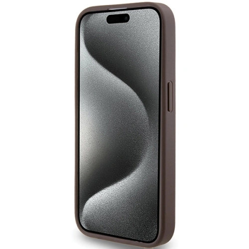 Kup Guess Apple Caz GUHCP15LG4GFBR iPhone 15 Pro hard case 4G Metal Gold Logo maro/maro - GUE2981 - {ean13} - Sklep Home Screen
