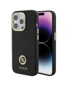 Guess Apple Carcasă GUHCP15LM4DGPK iPhone 15 Pro hardcase Silicone Logo Strass 4G negru/negru