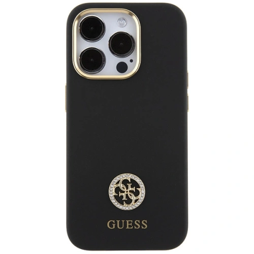 Kup Case Guess GUHCP15LM4DGPK Apple iPhone 15 Pro Hardcase Silikon Logo Strass 4G schwarz/black - GUE2982 - {ean13} - Sklep Home Screen