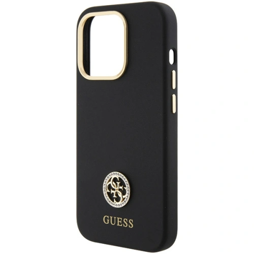Kup Case Guess GUHCP15LM4DGPK Apple iPhone 15 Pro Hardcase Silikon Logo Strass 4G schwarz/black - GUE2982 - {ean13} - Sklep Home Screen