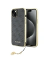 Case Guess GUHCP15MGF4GGR Apple iPhone 15 Plus / 14 Plus Hardcase 4G Charms Collection grau/grey