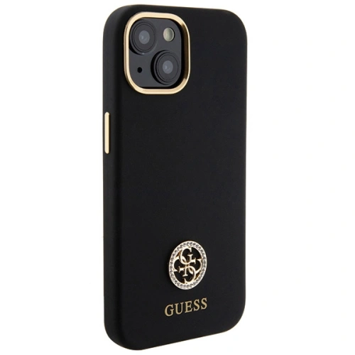 Kup Etui Guess GUHCP15SM4DGPK Apple iPhone 15 hardcase Silicone Logo Strass 4G černý/black - GUE2985 - {ean13} - Sklep Home Screen