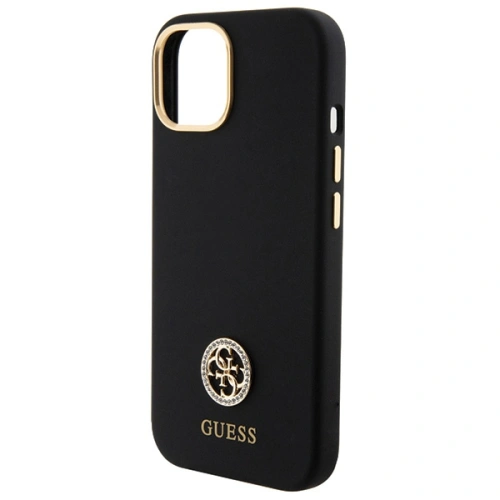 Kup Etui Guess GUHCP15SM4DGPK Apple iPhone 15 hardcase Silicone Logo Strass 4G černý/black - GUE2985 - {ean13} - Sklep Home Screen