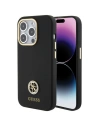 Guess GUHCP15XM4DGPK Apple iPhone 15 Pro Max hardcase Silicone Logo Strass 4G black