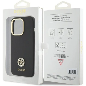 Buy Guess GUHCP15XM4DGPK Apple iPhone 15 Pro Max hardcase Silicone Logo Strass 4G black - GUE2986 - {ean13} - Home Screen Store Europe