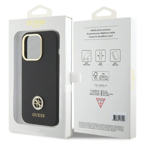 Kup Etui Guess GUHCP15XM4DGPK Apple iPhone 15 Pro Max hardcase silikonové logo strass 4G černá/black - GUE2986 - {ean13} - Sklep Home Screen