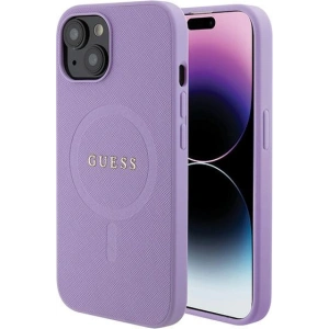 Kup Etui Guess GUHMP15MPSAHMCU Apple iPhone 15 Plus / 14 Plus hardcase Saffiano MagSafe fioletowy/purple - GUE2990 - {ean13} - Sklep Home Screen