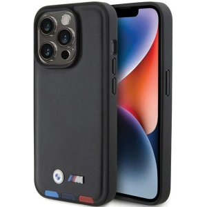 Etui BMW BMHCP15L22PTDK Apple iPhone 15 Pro Leather Stamp Tricolor czarny/black