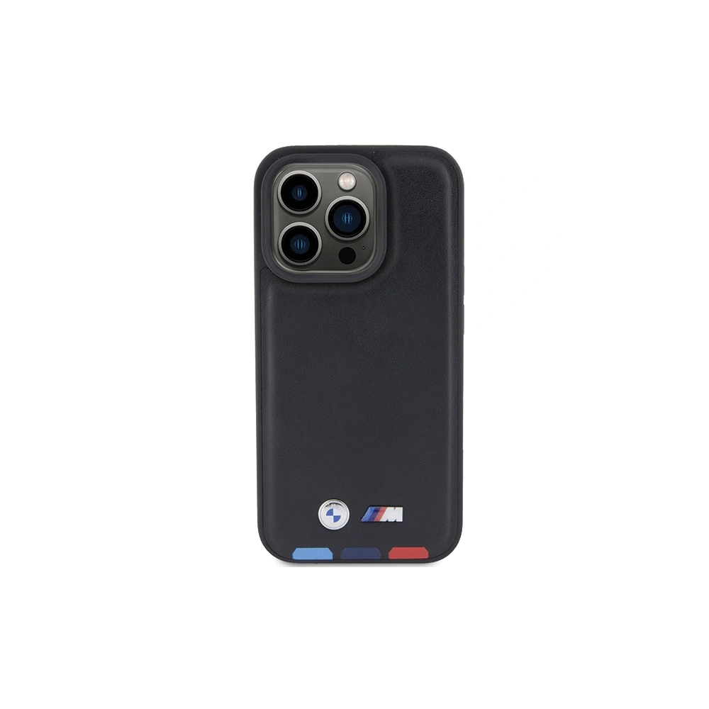 Etui BMW BMHCP15L22PTDK Apple iPhone 15 Pro Leather Stamp Tricolor czarny/black