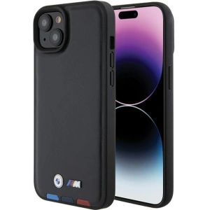 Kup Etui BMW BMHCP15M22PTDK Apple iPhone 15 Plus / 14 Plus Leather Stamp Tricolor czarny/black - BMW519 - {ean13} - Sklep Home Screen