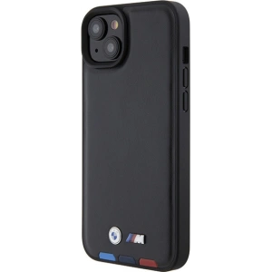 Kup BMW Apple Husă BMHCP15M22PTDK iPhone 15 Plus / 14 Plus Ștampilă din piele Tricolor negru/negru - BMW519 - {ean13} - Sklep Home Screen