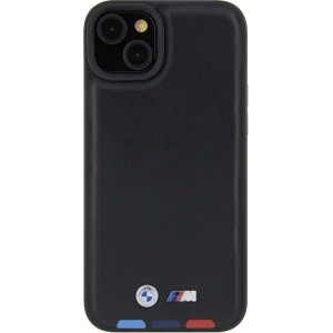 Kup BMW Apple Husă BMHCP15M22PTDK iPhone 15 Plus / 14 Plus Ștampilă din piele Tricolor negru/negru - BMW519 - {ean13} - Sklep Home Screen